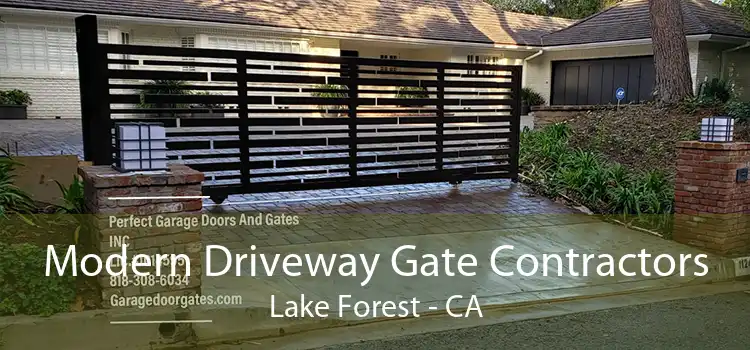 Modern Driveway Gate Contractors Lake Forest - CA