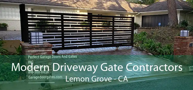 Modern Driveway Gate Contractors Lemon Grove - CA