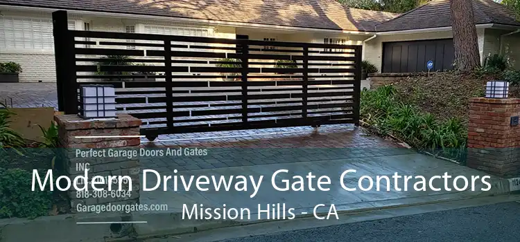 Modern Driveway Gate Contractors Mission Hills - CA