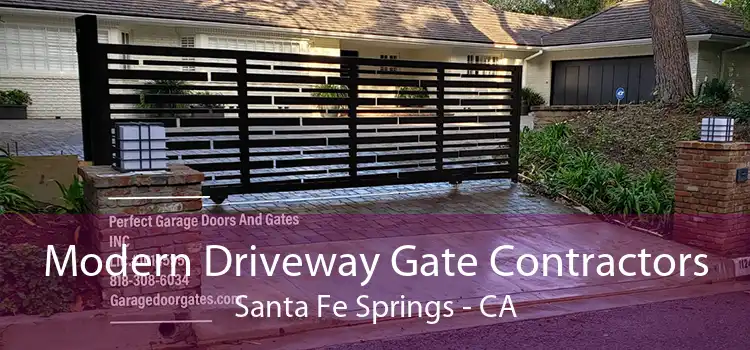 Modern Driveway Gate Contractors Santa Fe Springs - CA