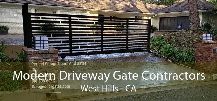 Modern Driveway Gate Contractors West Hills - CA