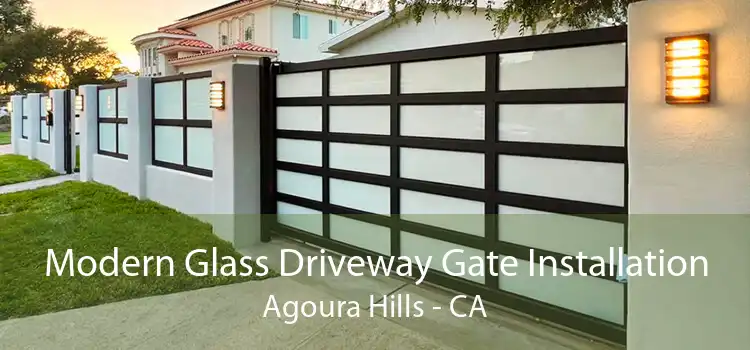 Modern Glass Driveway Gate Installation Agoura Hills - CA