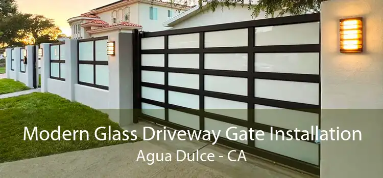 Modern Glass Driveway Gate Installation Agua Dulce - CA