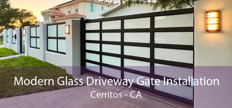 Modern Glass Driveway Gate Installation Cerritos - CA