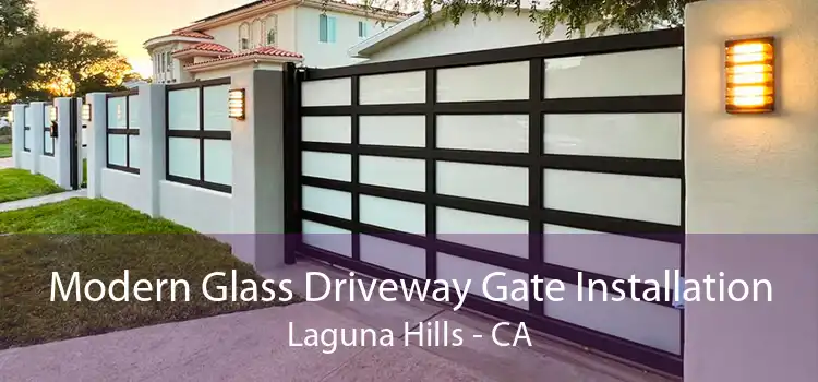 Modern Glass Driveway Gate Installation Laguna Hills - CA