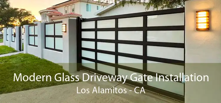 Modern Glass Driveway Gate Installation Los Alamitos - CA