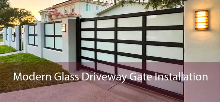 Modern Glass Driveway Gate Installation 