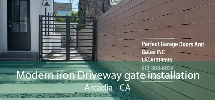 Modern iron Driveway gate installation Arcadia - CA