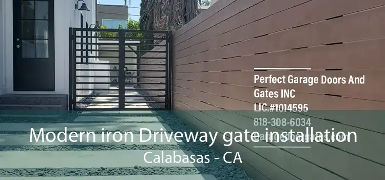 Modern iron Driveway gate installation Calabasas - CA