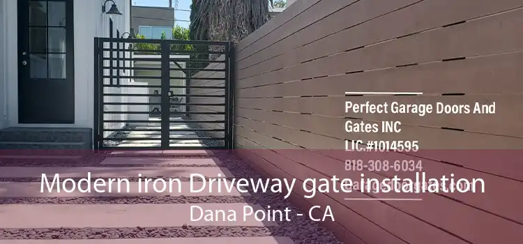 Modern iron Driveway gate installation Dana Point - CA