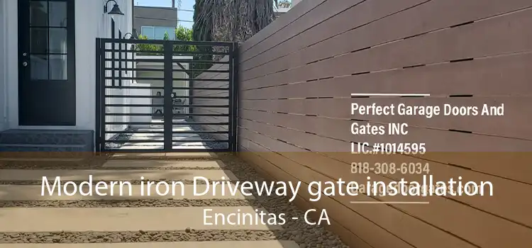 Modern iron Driveway gate installation Encinitas - CA