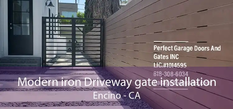 Modern iron Driveway gate installation Encino - CA