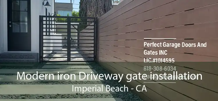 Modern iron Driveway gate installation Imperial Beach - CA