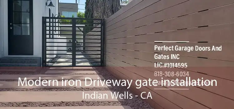 Modern iron Driveway gate installation Indian Wells - CA