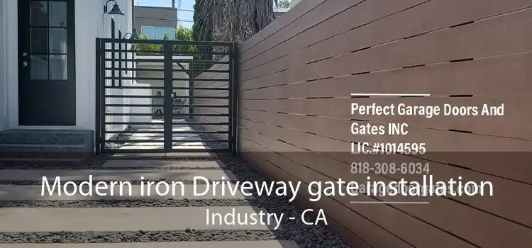 Modern iron Driveway gate installation Industry - CA