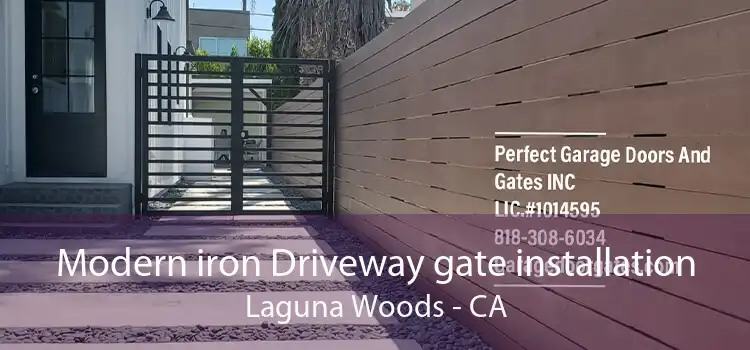 Modern iron Driveway gate installation Laguna Woods - CA