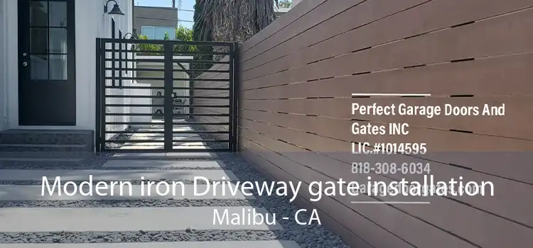 Modern iron Driveway gate installation Malibu - CA