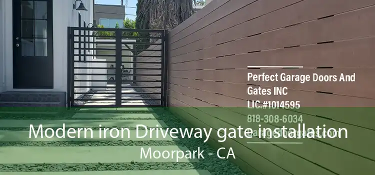 Modern iron Driveway gate installation Moorpark - CA