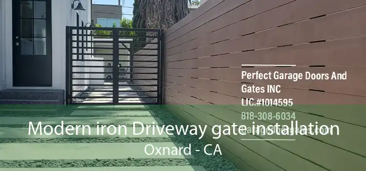 Modern iron Driveway gate installation Oxnard - CA