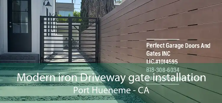 Modern iron Driveway gate installation Port Hueneme - CA