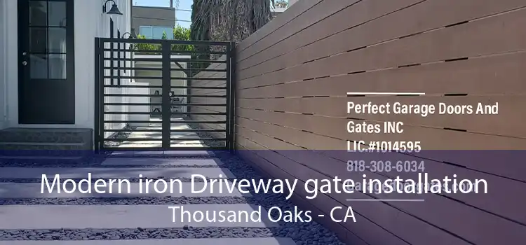 Modern iron Driveway gate installation Thousand Oaks - CA