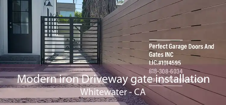 Modern iron Driveway gate installation Whitewater - CA