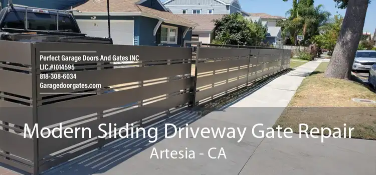 Modern Sliding Driveway Gate Repair Artesia - CA