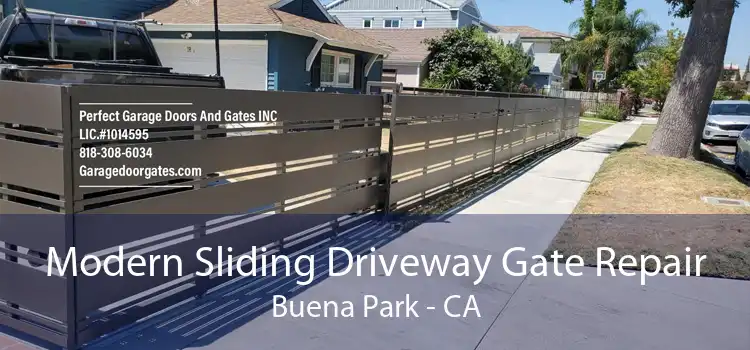 Modern Sliding Driveway Gate Repair Buena Park - CA