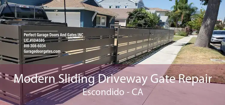 Modern Sliding Driveway Gate Repair Escondido - CA