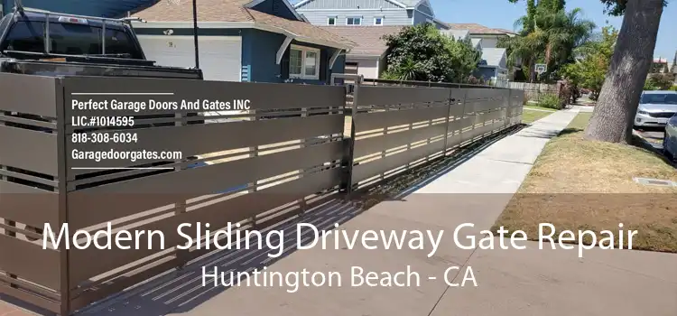 Modern Sliding Driveway Gate Repair Huntington Beach - CA