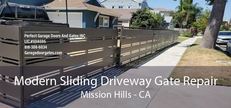 Modern Sliding Driveway Gate Repair Mission Hills - CA