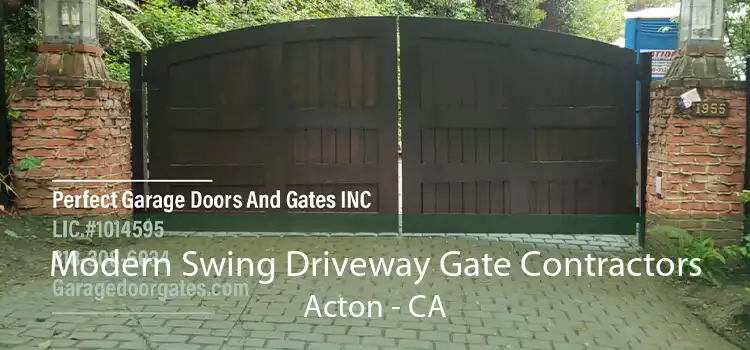 Modern Swing Driveway Gate Contractors Acton - CA