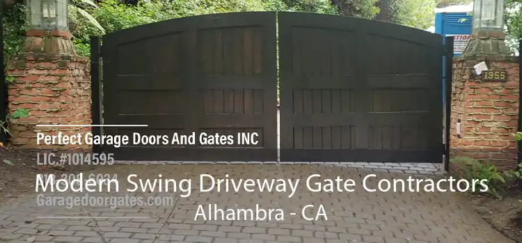 Modern Swing Driveway Gate Contractors Alhambra - CA