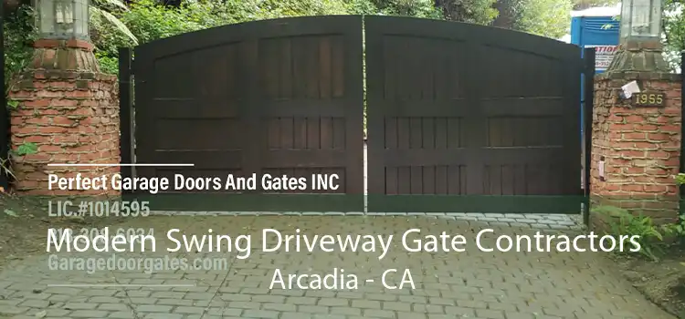 Modern Swing Driveway Gate Contractors Arcadia - CA