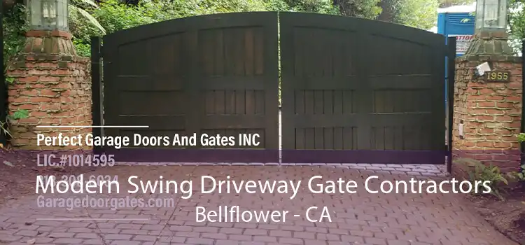 Modern Swing Driveway Gate Contractors Bellflower - CA