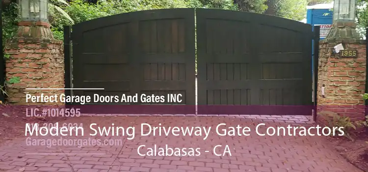 Modern Swing Driveway Gate Contractors Calabasas - CA