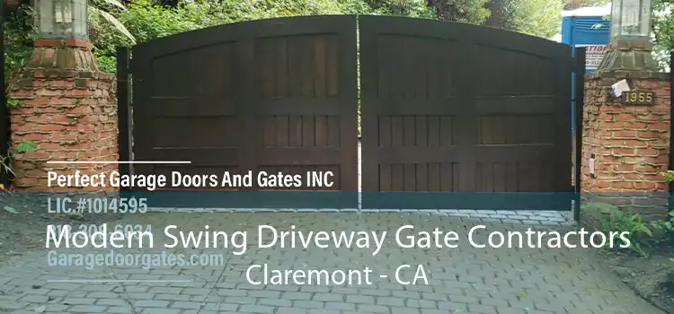 Modern Swing Driveway Gate Contractors Claremont - CA