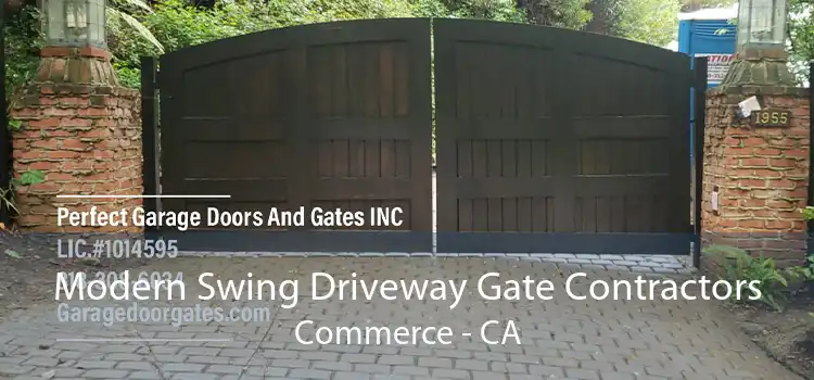 Modern Swing Driveway Gate Contractors Commerce - CA