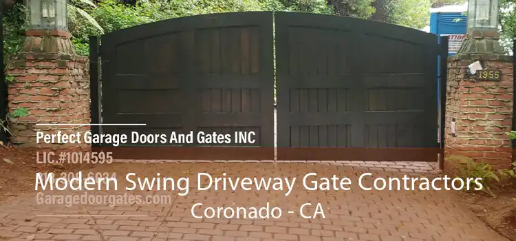 Modern Swing Driveway Gate Contractors Coronado - CA