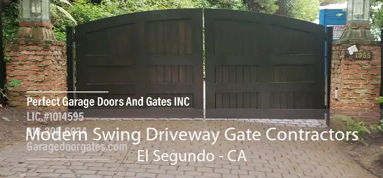 Modern Swing Driveway Gate Contractors El Segundo - CA