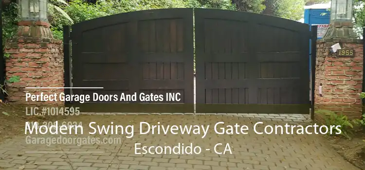 Modern Swing Driveway Gate Contractors Escondido - CA