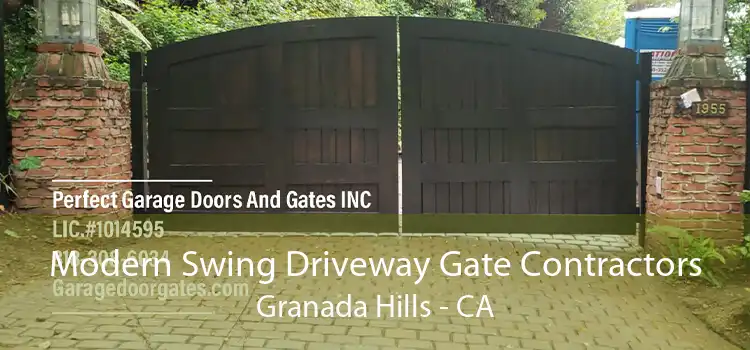 Modern Swing Driveway Gate Contractors Granada Hills - CA