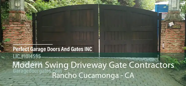 Modern Swing Driveway Gate Contractors Rancho Cucamonga - CA