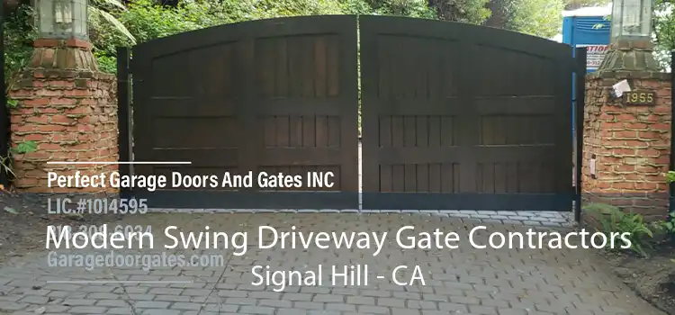 Modern Swing Driveway Gate Contractors Signal Hill - CA