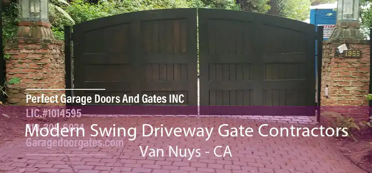 Modern Swing Driveway Gate Contractors Van Nuys - CA