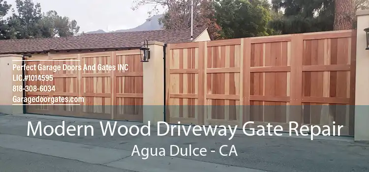 Modern Wood Driveway Gate Repair Agua Dulce - CA