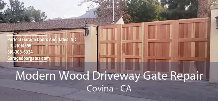 Modern Wood Driveway Gate Repair Covina - CA