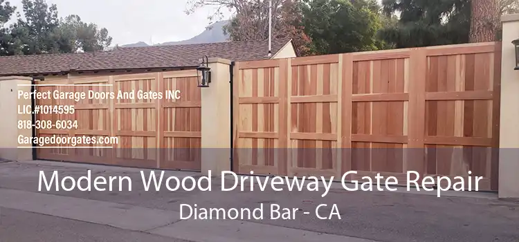 Modern Wood Driveway Gate Repair Diamond Bar - CA