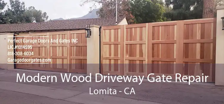 Modern Wood Driveway Gate Repair Lomita - CA