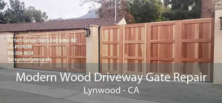 Modern Wood Driveway Gate Repair Lynwood - CA